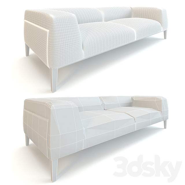 Cloth sofa Metropolitan 868 from Poliform 3DSMax File - thumbnail 3