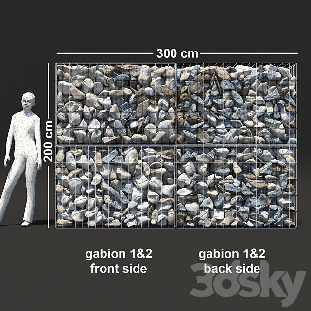 Gabion Classic Stone 3DSMax File - thumbnail 2
