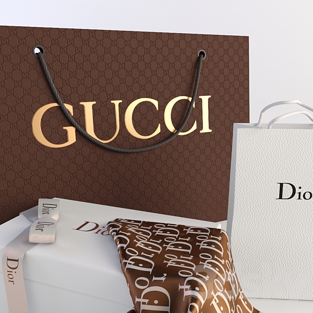 Decorative set. Dior gucci 3d