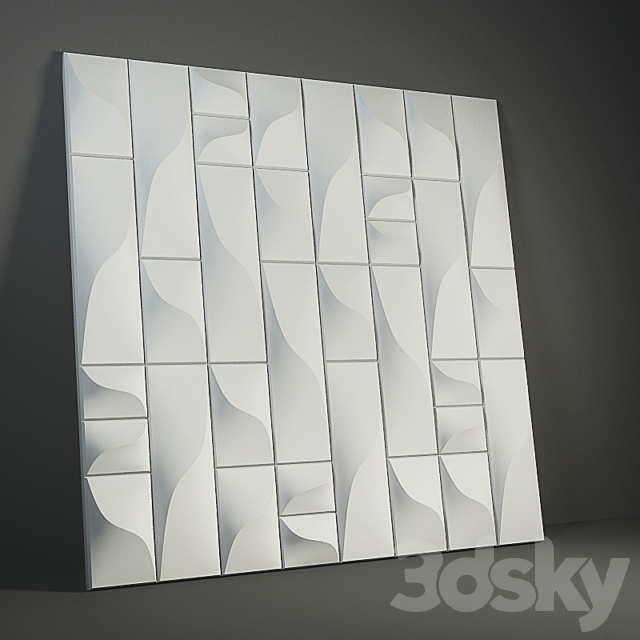 Gypsum 3D panel “Vertical” 3DSMax File - thumbnail 1