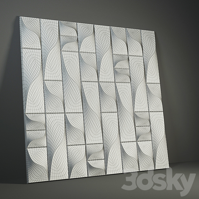 Gypsum 3D panel “Vertical” 3DSMax File - thumbnail 2