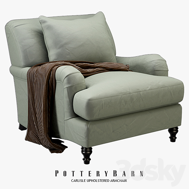 Pottery Barn – Carlisle Upholstered Armchair 3DSMax File - thumbnail 1