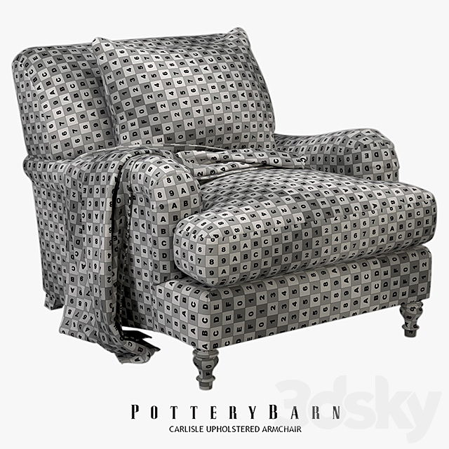 Pottery Barn – Carlisle Upholstered Armchair 3DSMax File - thumbnail 3