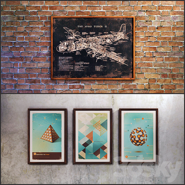 The picture in a frame: 6 piece (Collection 12) Loft 3DSMax File - thumbnail 1