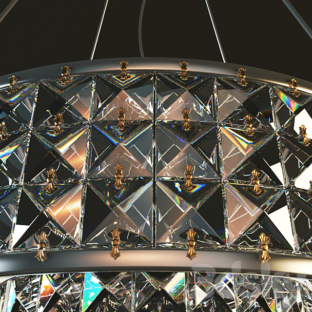 Venetian 5 Light Chandelier 3d
