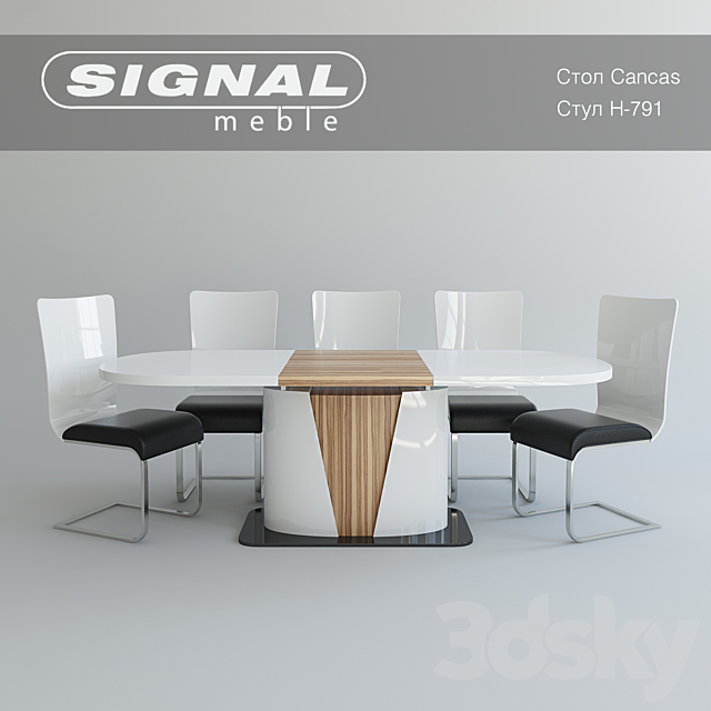 CANGAS Chairs Table H-791 Factory Signal 3DSMax File - thumbnail 1