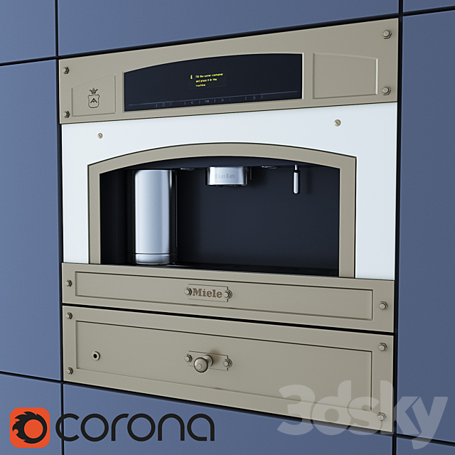 Coffee machine and Restart EMC451 box for preheating dishes ESV 141B 3DSMax File - thumbnail 1