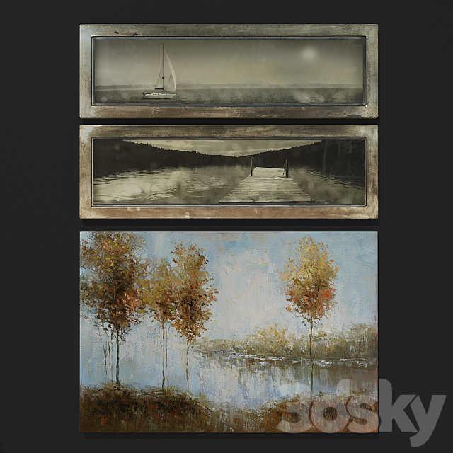 Collection of paintings 3DSMax File - thumbnail 1