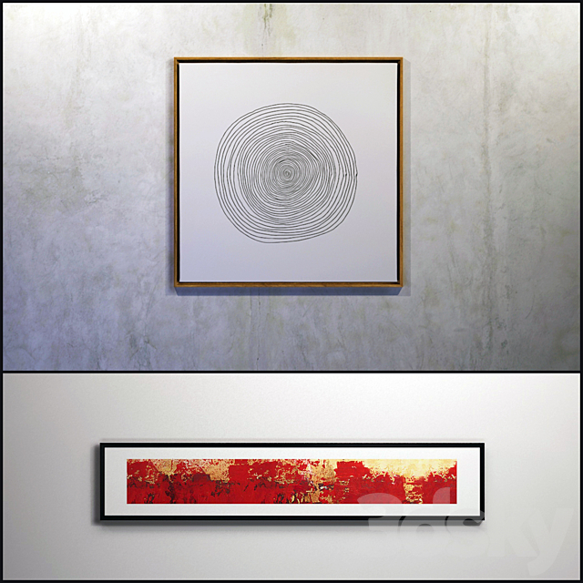 The picture in a frame: 7 piece (Collection 21) Abstract 3d