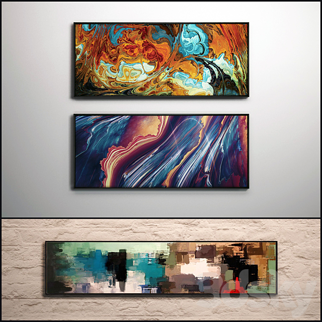The picture in a frame: 7 piece (Collection 22) Abstract 3DSMax File - thumbnail 1