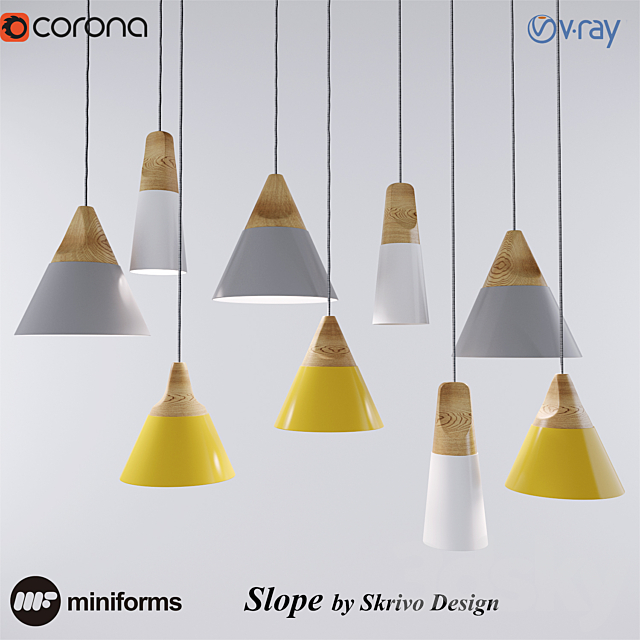 Slope Lamp by Skrivo Design 3d
