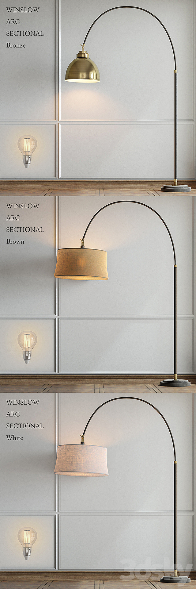 Pottery Barn _ Winslow Arc Sectional Floor Lamp 3d