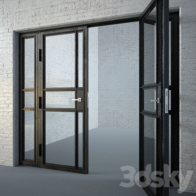 Industrial Loft Door mod 02 3DSMax File - thumbnail 3