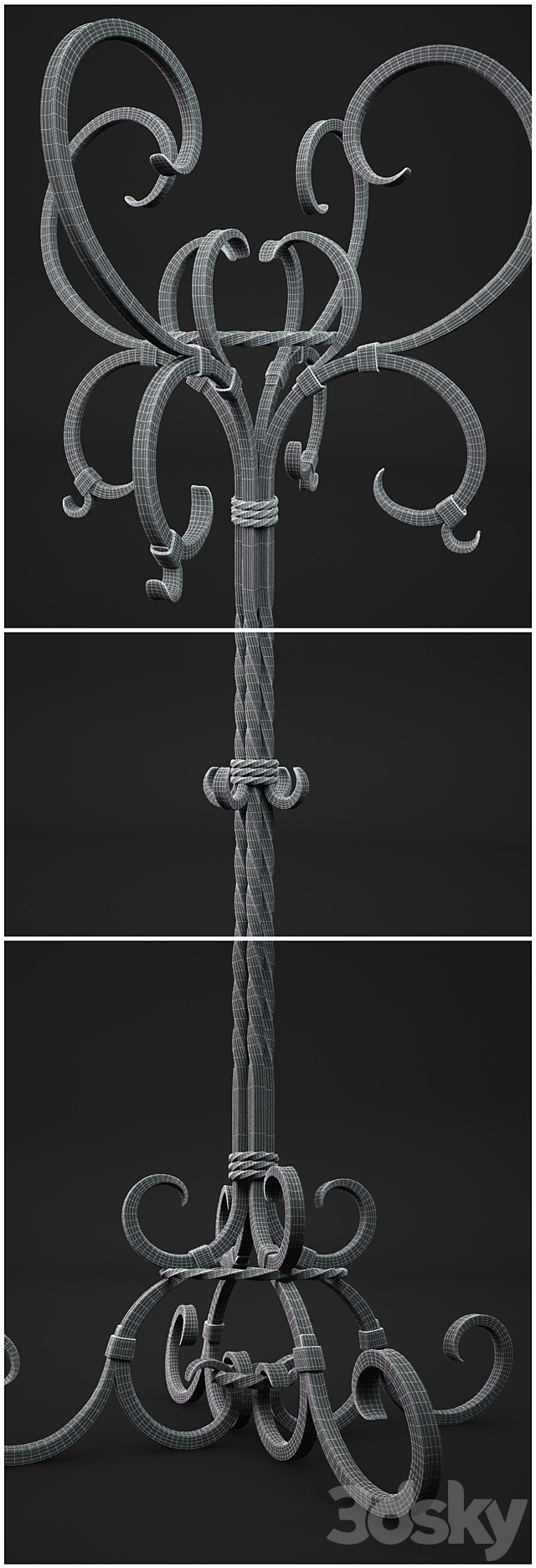 Forged hanger “for the competition” 3DSMax File - thumbnail 3