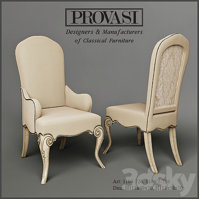Provasi chair 1104_726 3DSMax File - thumbnail 1