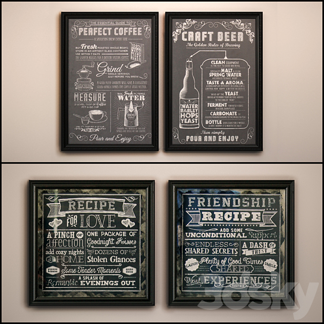 The picture in the frame: 19 piece (Collection 26) Bar topic 3DSMax File - thumbnail 3
