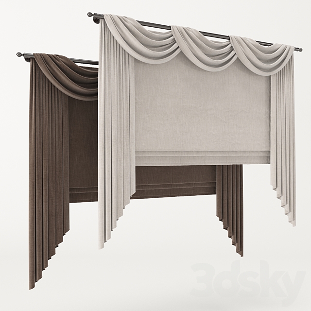 Roman blinds 14 3d