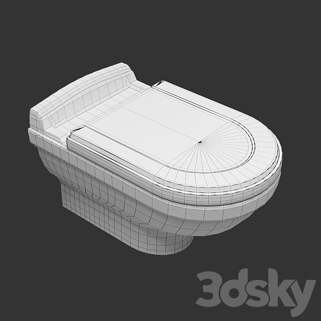 Villeroy & Boch Hommage toilet suspended 3DSMax File - thumbnail 2
