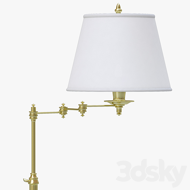 Visual Comfort Studio 1 Light Swing-Arm Floor Lamp 3d