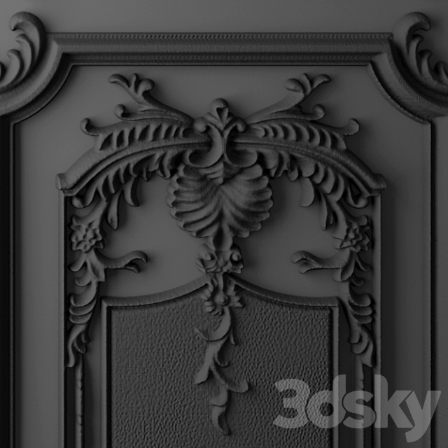 Stucco. Frame. 3d