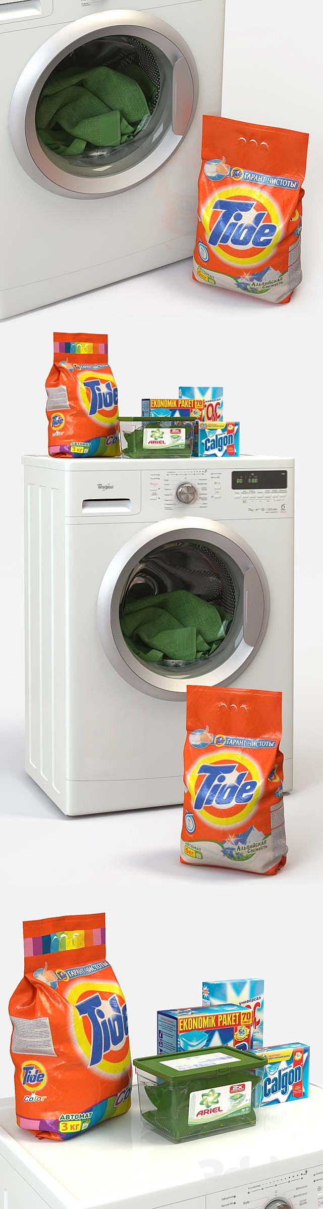 Washing machine Whirlpool 3d