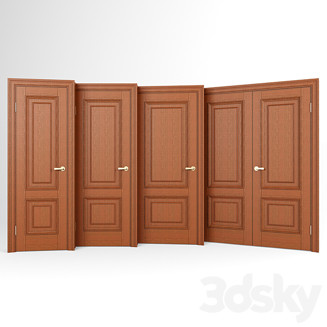 Classical door of oak. standard range 3DSMax File - thumbnail 3