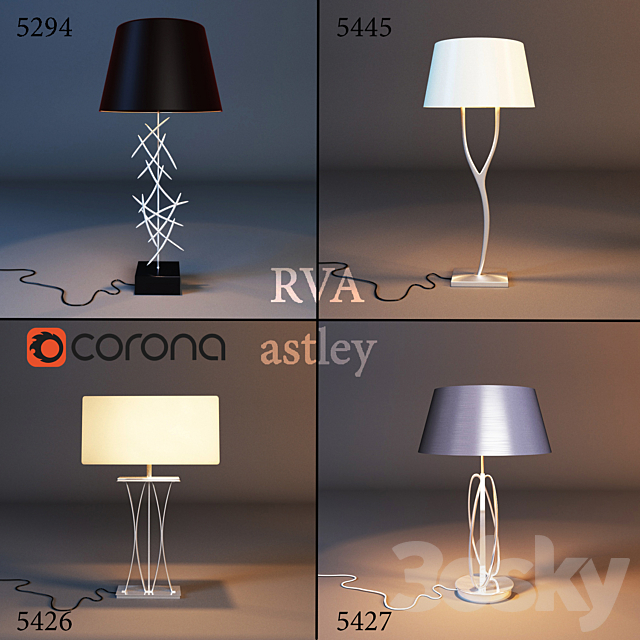 Table lamps RVAstley 3DSMax File - thumbnail 1