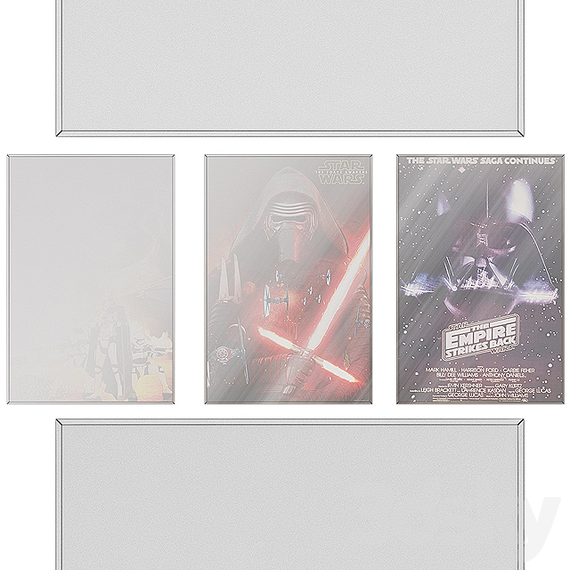 Star Wars Episode VII Poster Wall Art 3DSMax File - thumbnail 2