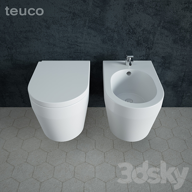 Toilet and bidet Teuco Mia 3DSMax File - thumbnail 2