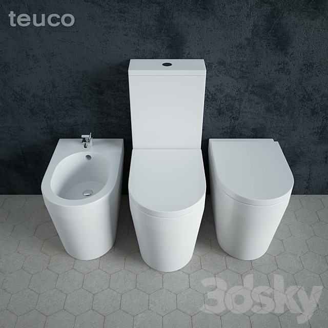 Toilet and bidet Teuco Mia 3DSMax File - thumbnail 3