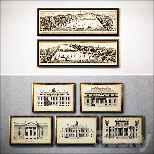 The picture in the frame: 13 pieces (32 collection) 3d