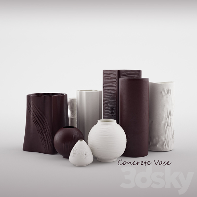 Concrete Vase 3DSMax File - thumbnail 1