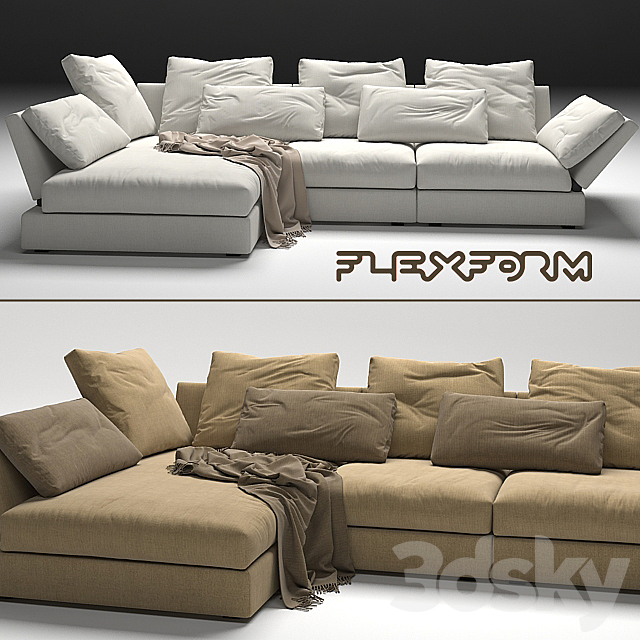 Flexform Sunny Sofa 3DSMax File - thumbnail 1
