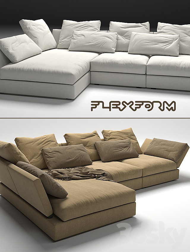 Flexform Sunny Sofa 3DSMax File - thumbnail 2