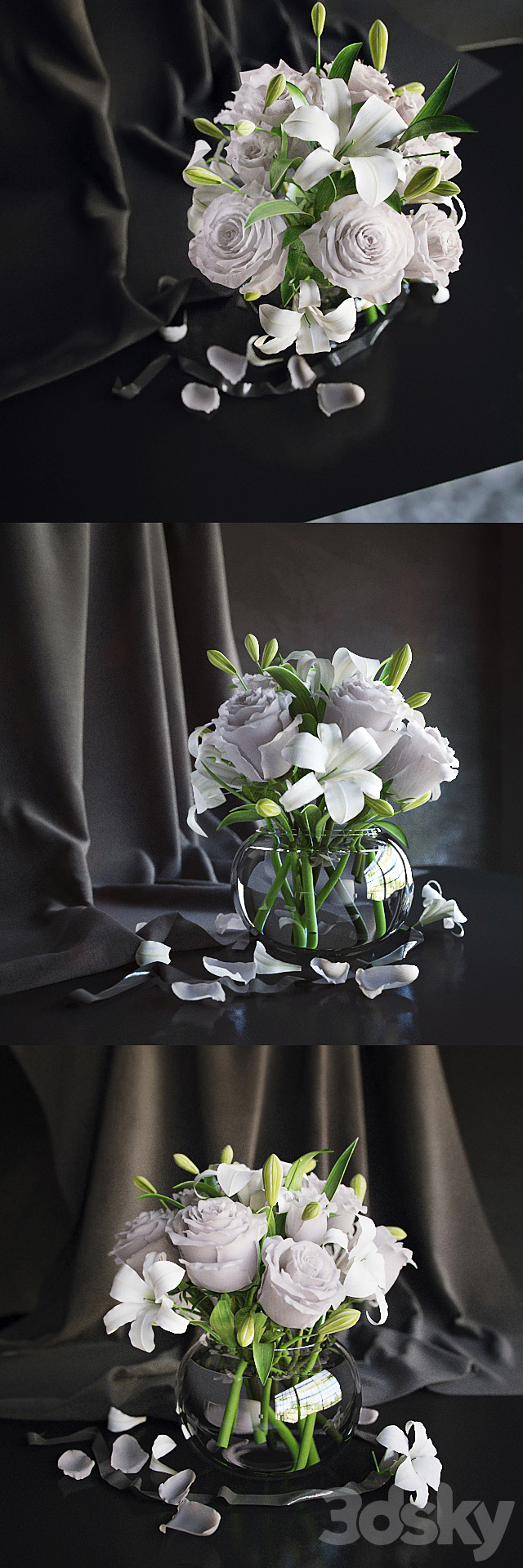 Flowers in a vase 2 3DSMax File - thumbnail 1