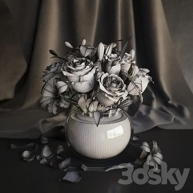 Flowers in a vase 2 3DSMax File - thumbnail 3