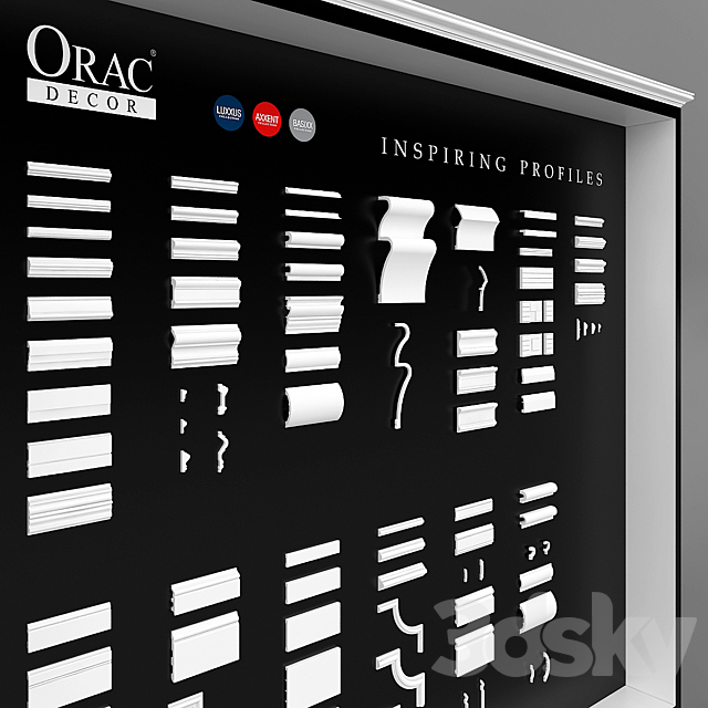 Collection moldings and baseboards Orac Decor (59 profiles) 3DSMax File - thumbnail 3
