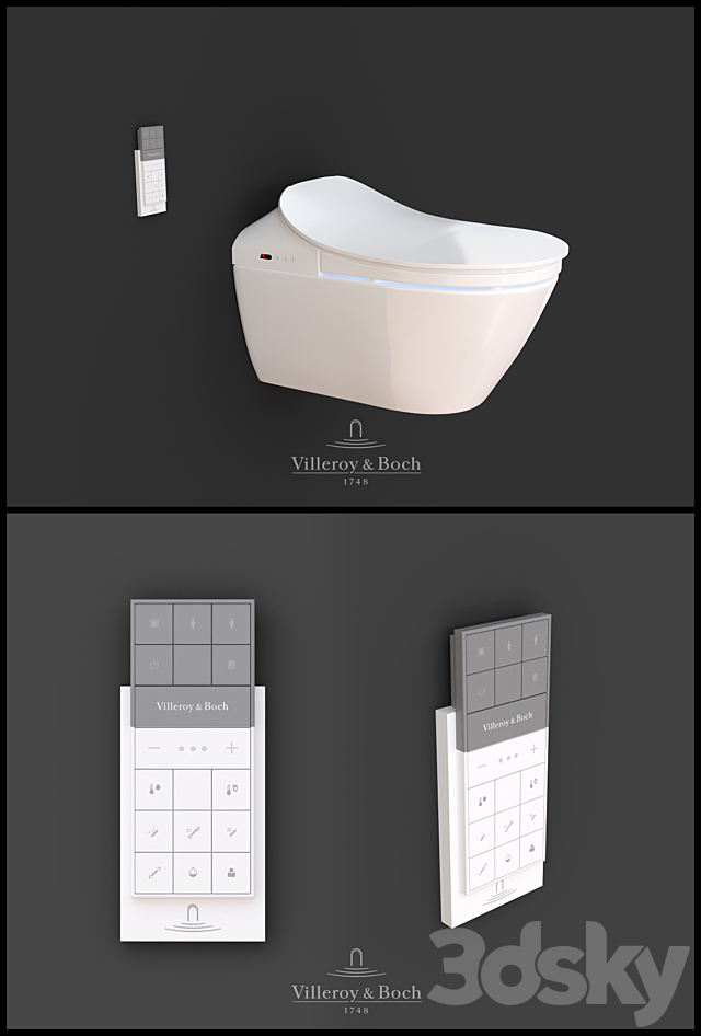 WC ViClean-L villeroy boch 3d
