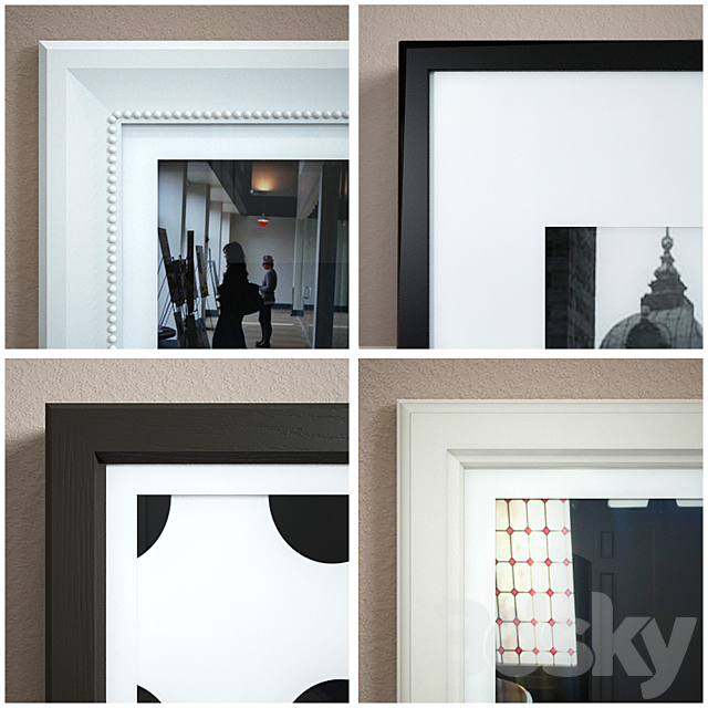 Wall composition of the frames IKEA 3DSMax File - thumbnail 3