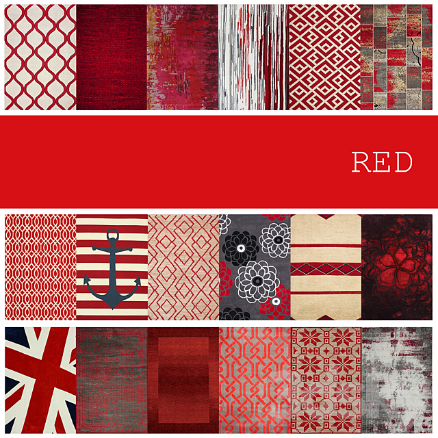 18 carpets in the color RED 3DSMax File - thumbnail 1