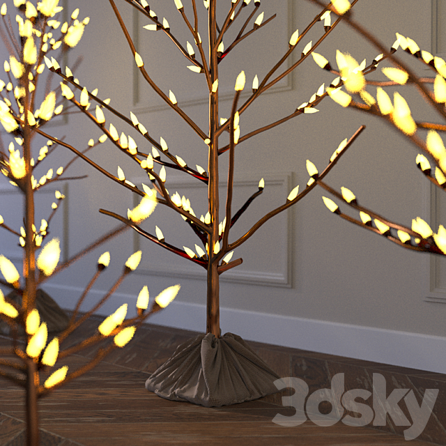 Decorative Christmas trees 3DSMax File - thumbnail 2