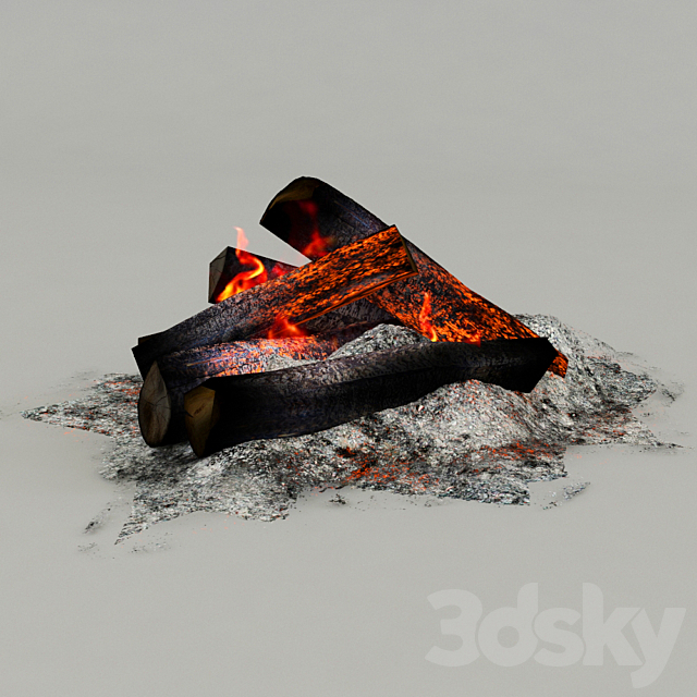 firewood set 3d