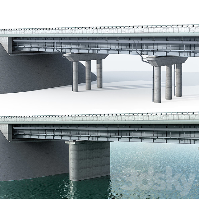 Motor-road bridge 3DSMax File - thumbnail 2
