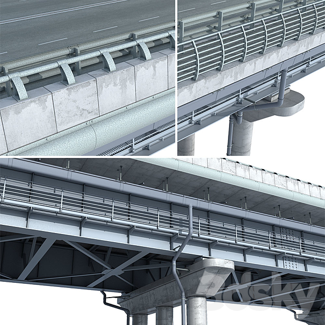 Motor-road bridge 3DSMax File - thumbnail 3