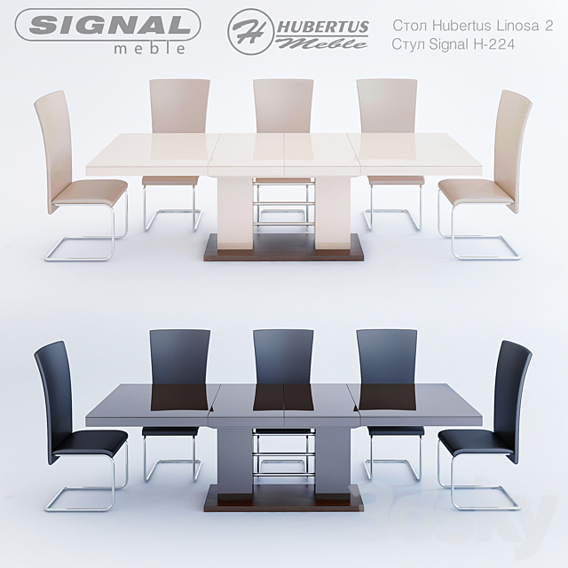 Table 2 Linosa Hubertus-meble Chair H-224 Signal 3DSMax File - thumbnail 1