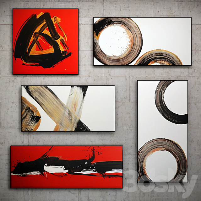 The picture in the frame: 10 piece (Collection 40) Abstract 3DSMax File - thumbnail 1
