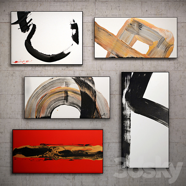 The picture in the frame: 10 piece (Collection 40) Abstract 3DSMax File - thumbnail 2