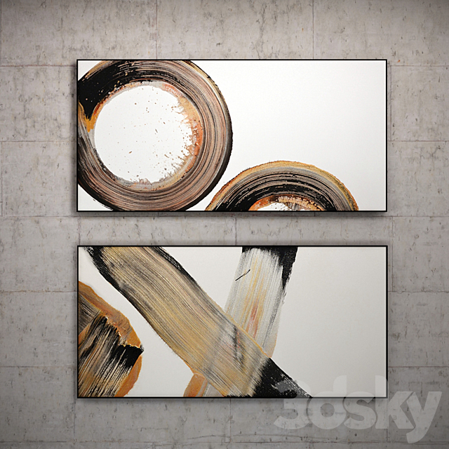 The picture in the frame: 10 piece (Collection 40) Abstract 3DSMax File - thumbnail 3