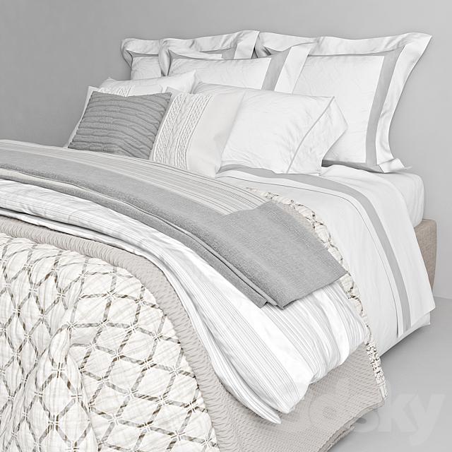 Bed Linen Zara Home 3DSMax File - thumbnail 3