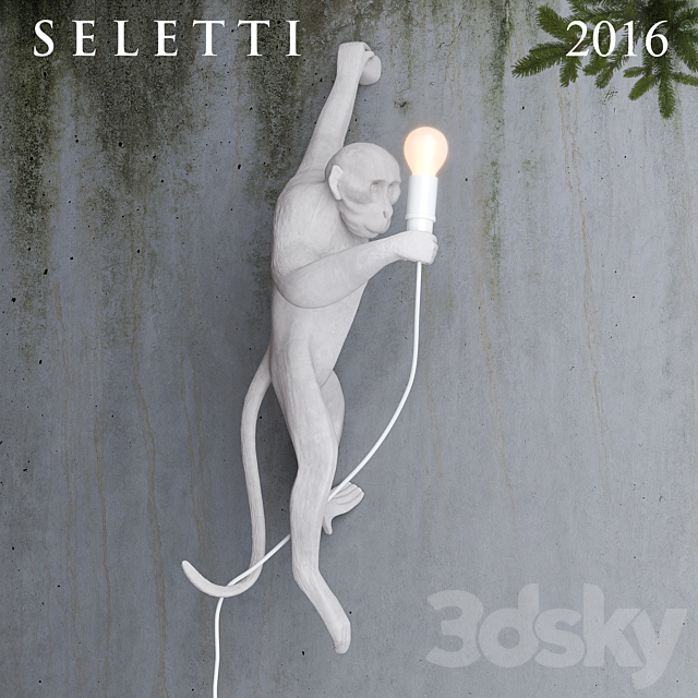 Hanging Monkey wall lamp 3d